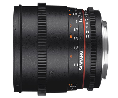 Samyang 85mm T1.5 VDSLR AS IF UMC II E-Attacco