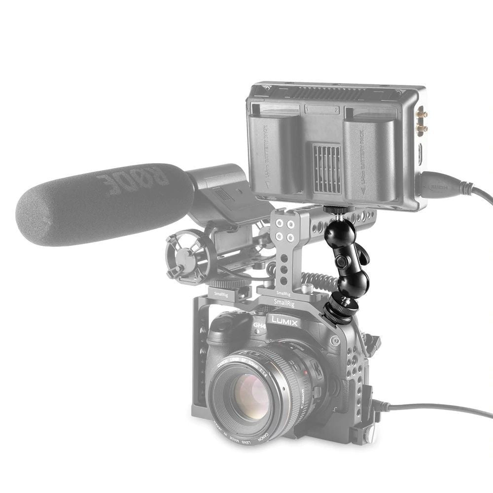 SmallRig 1135 Cool-Ballhead-V1 Testa a sfera doppia multifunzionale con attacco a slitta e vite da 1/4".