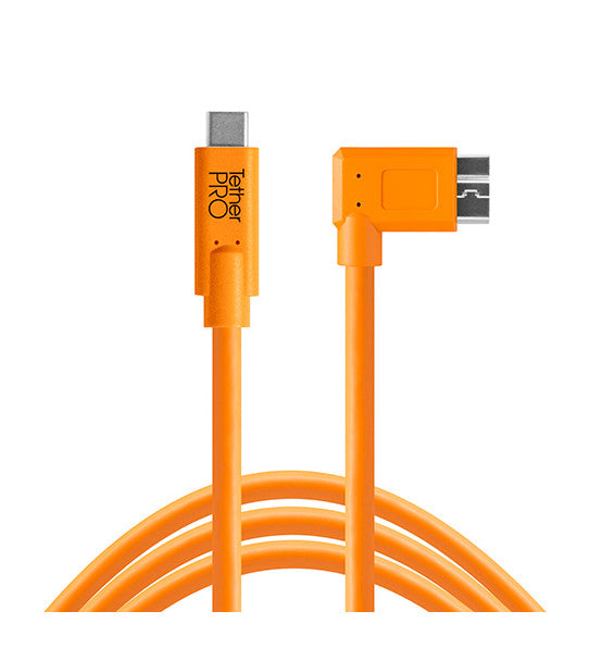 Tether Tools TetherPro USB-C a 3.0 Micro-B angolo retto 4,6m arancione