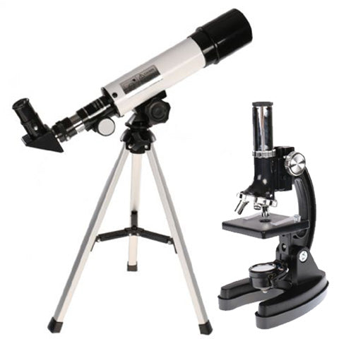 Byomic Set microscopio e telescope per principianti con custodia