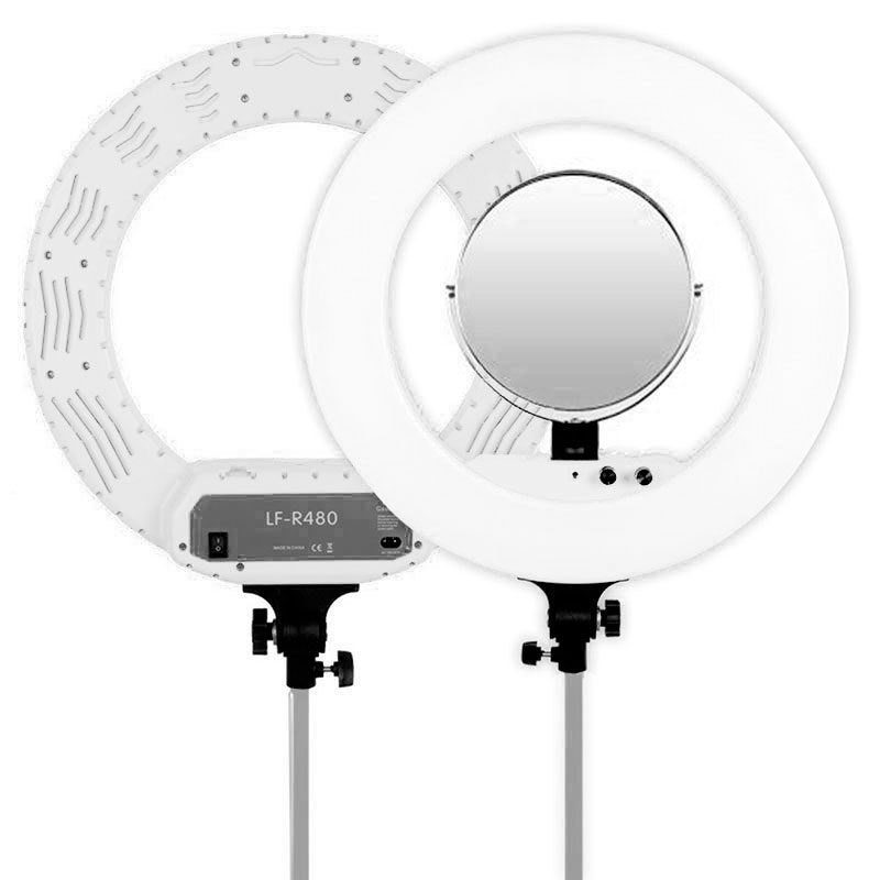 Caruba Round Vlogger 18 pollici LED set PRO con borsa Bianco