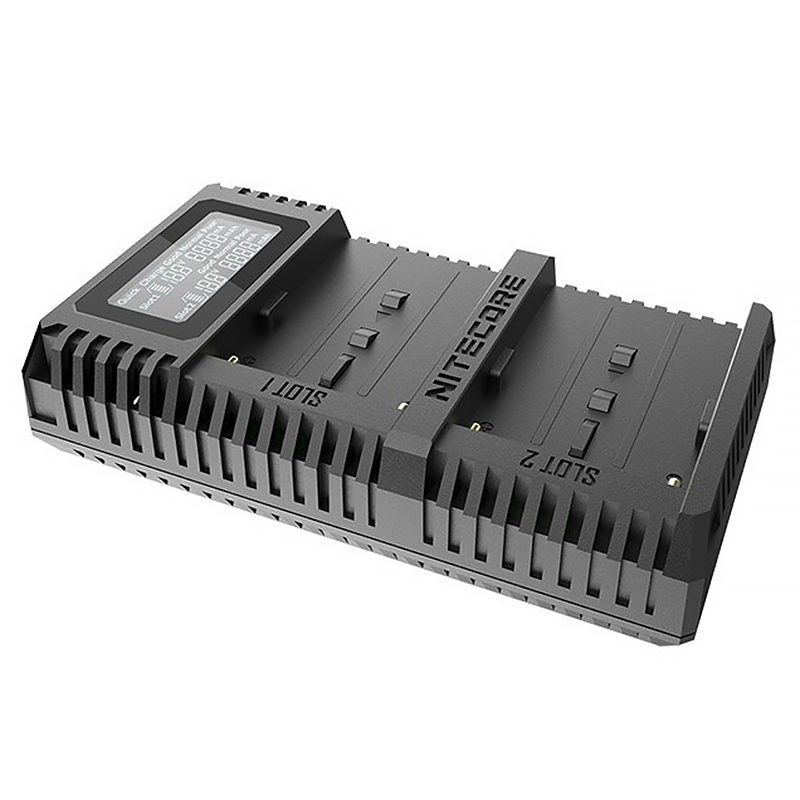 Nitecore USN3 Pro Caricabatterie doppio per la serie NP F di Sony