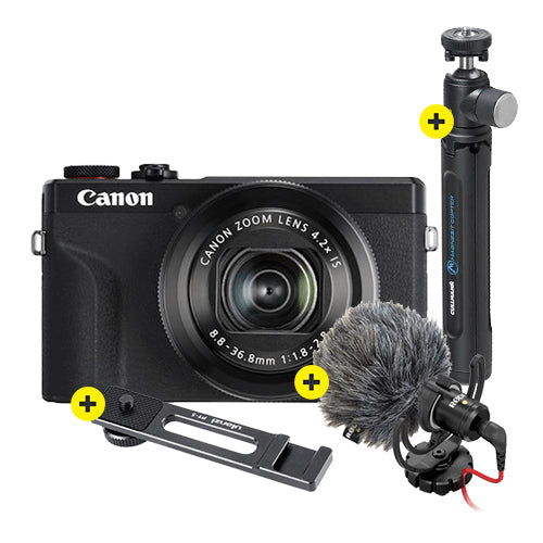 Canon Powershot G7X Mark III black Vlog Kit