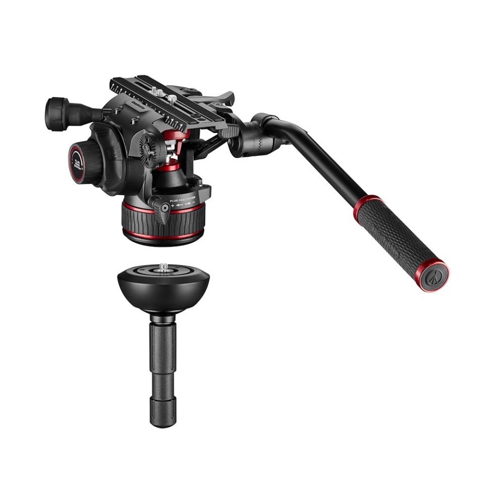 Manfrotto MVK612TWINMC Nitrotech 612 Kit testa video + treppiede a doppio tubo in carbonio