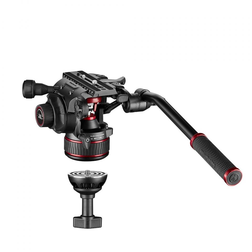 Manfrotto MVK608TWINFC Kit testa video Nitrotech 608 + Treppiede a doppio tubo in carbonio Fast
