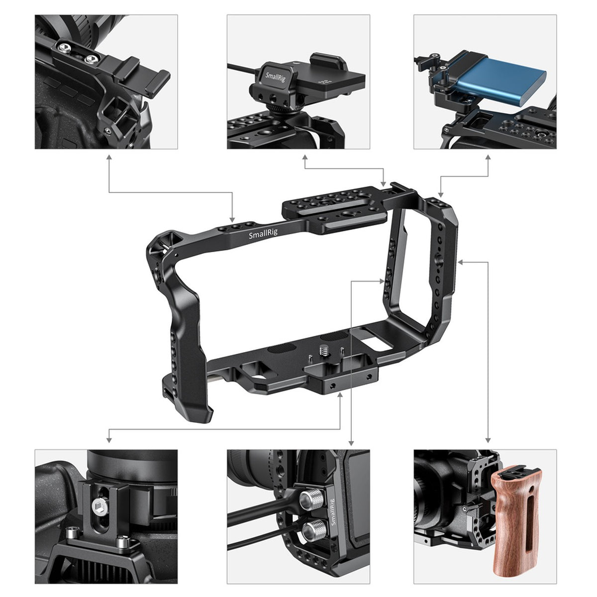 SmallRig 2203B Gabbia per Blackmagic Design Pocket Cinema Fotocamera 4K 6K
