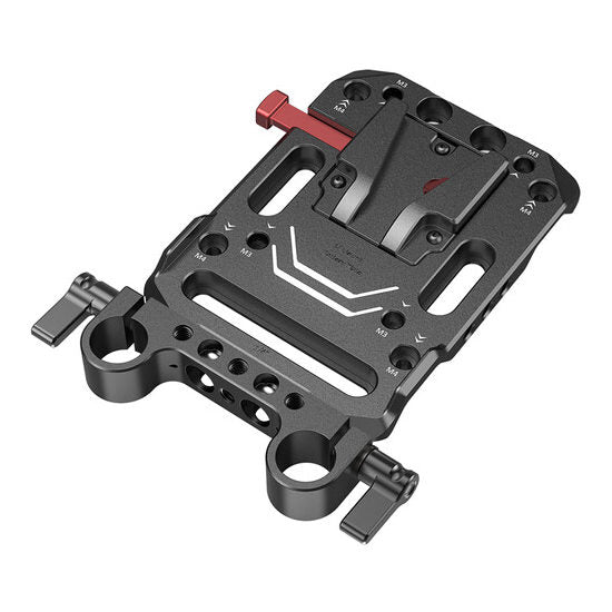 SmallRig 3016 Piastra per batteria V-Mount e doppio morsetto per asta da 15mm