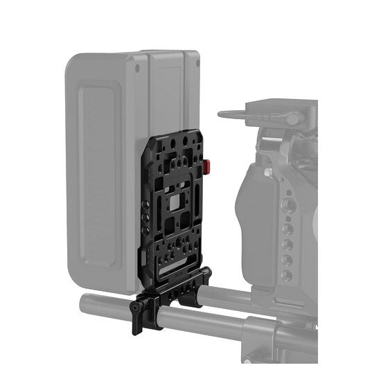 SmallRig 3016 Piastra per batteria V-Mount e doppio morsetto per asta da 15mm