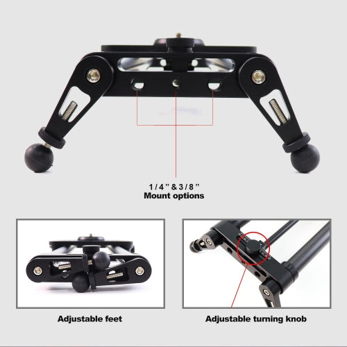 Konova P1 120cm Carbon Fotocamera Slider (con KMS-S2)