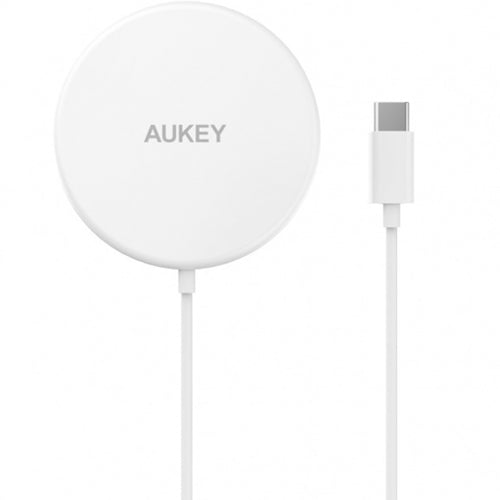 Aukey Aircore Caricabatterie magnetico Qi Wireless 15W - bianco