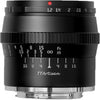 TTArtisan APS-C 50mm f1.2 MFT Nero