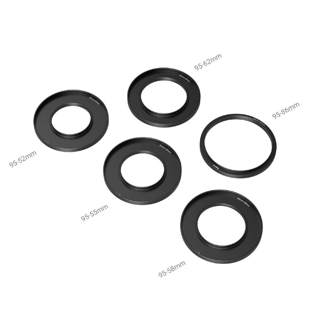 SmallRig 3383 (F52/55/58/62/86-95mm) Kit di anelli adattatori per Mini Matte Box