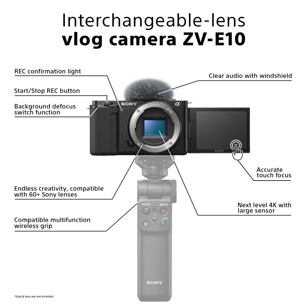 Sony Fotocamera per vlogging ZV-E10