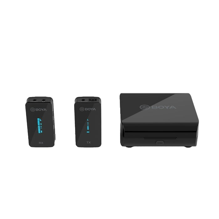 Boya Microfono wireless 2.4 Ghz 1 trasmettitore 1 ricevitore