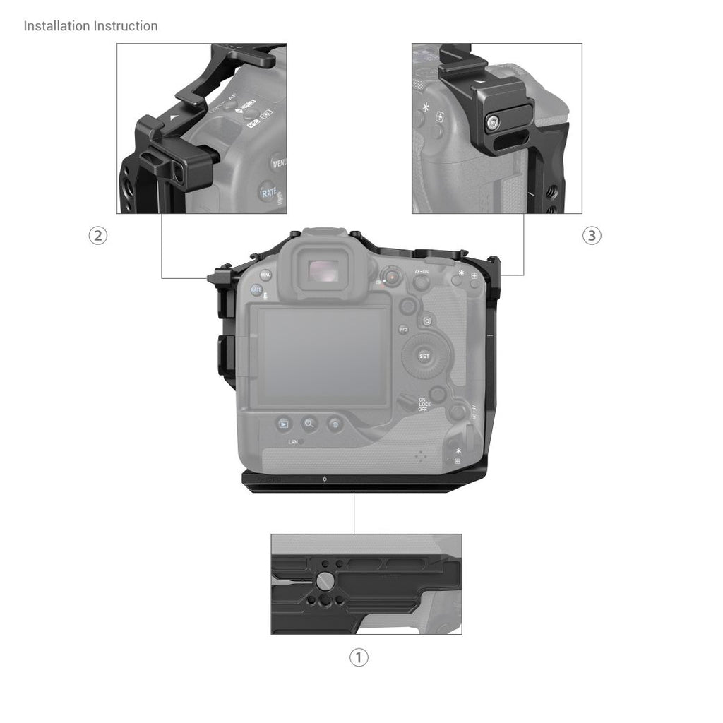 SmallRig 3884 Fotocamera Gabbia per Canon EOS R3