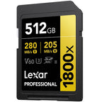 Lexar Professional Oro Scheda SD UHS-II - R280/W205 MB/s - 512GB - V60