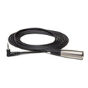 Hosa Camcorder Microphone Cable, Right-angle 3.5mm TRS to XLR3M, 3m