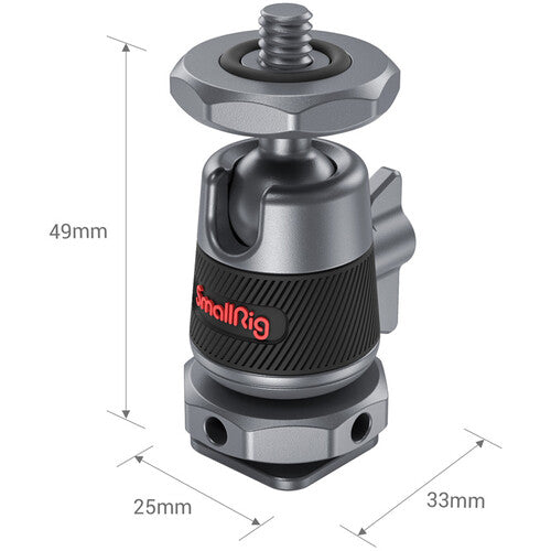 SmallRig Mini testa a sfera con attacco a slitta freddo rimovibile (due pezzi) 2948