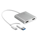 j5create Adattatore multi monitor da USB-C® a HDMI™ doppio