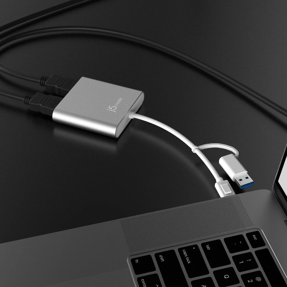 j5create Adattatore multi monitor da USB-C® a HDMI™ doppio