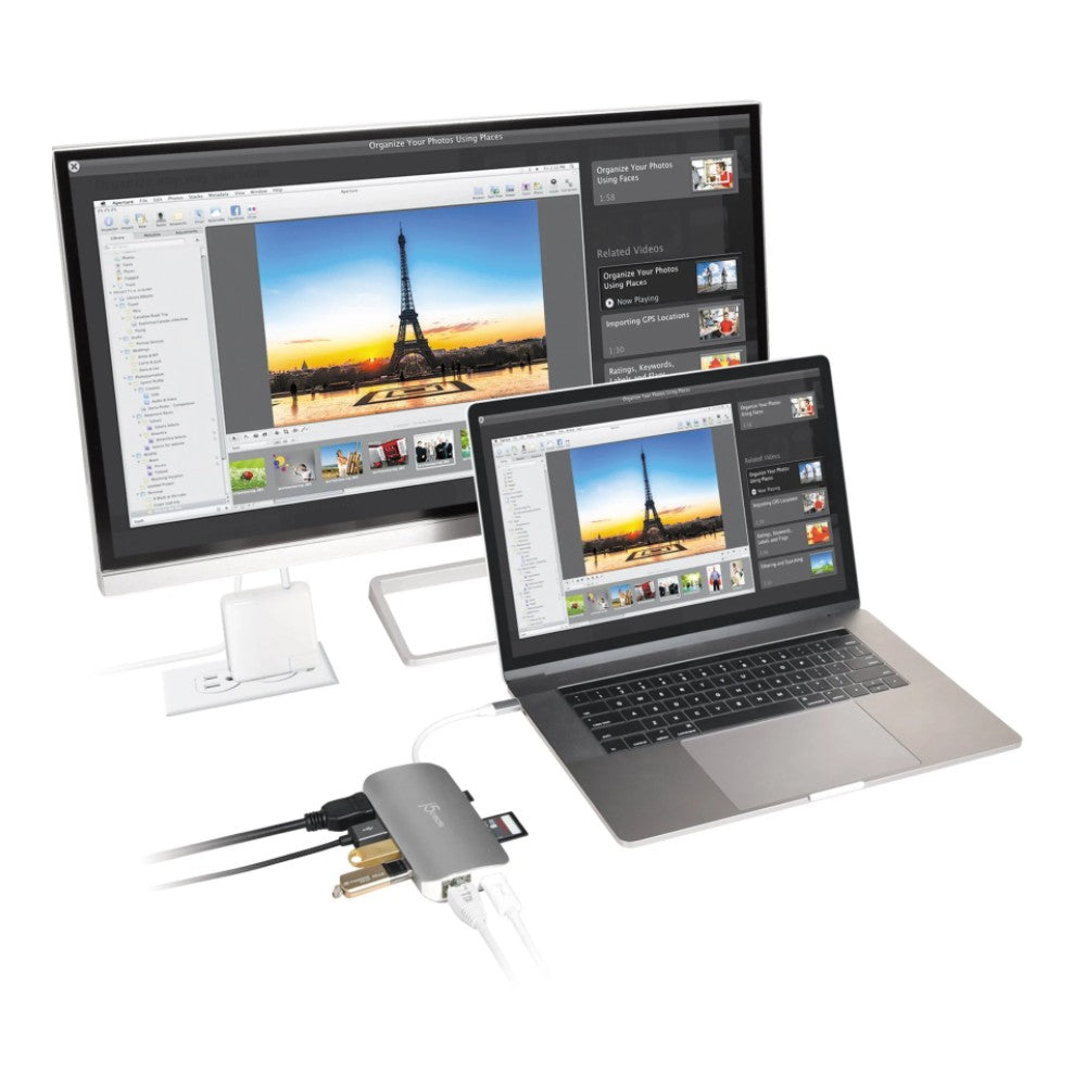 j5create Adattatore multiplo USB-C (9 funzioni in 1)