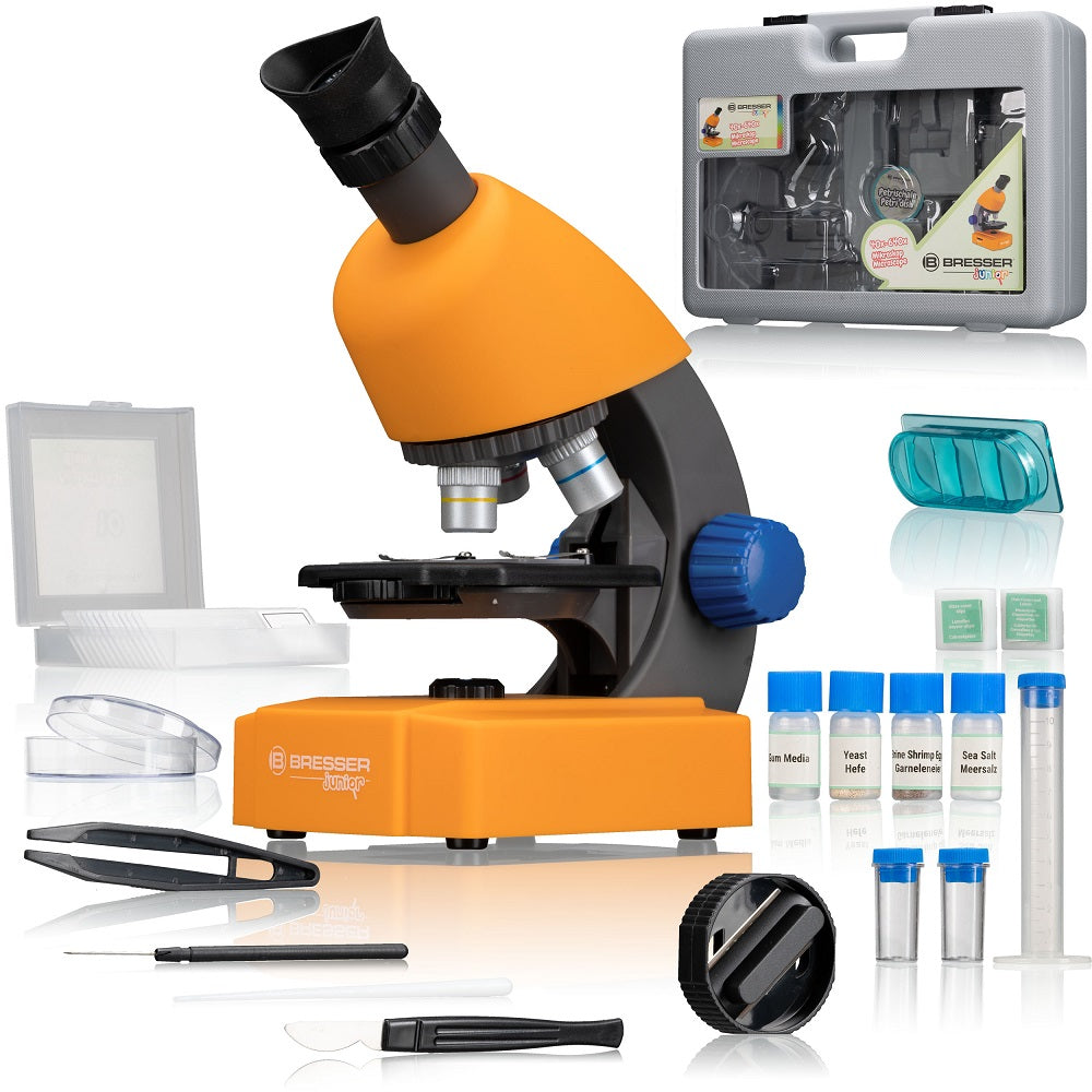 BRESSER JUNIOR Set microscopio con portapunte e borsa di trasporto
