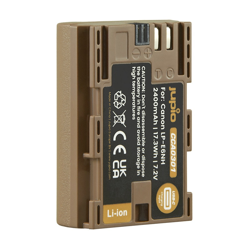 Jupio Canon LP-E6NH Ultra C 2400mAh con ingresso USB-C