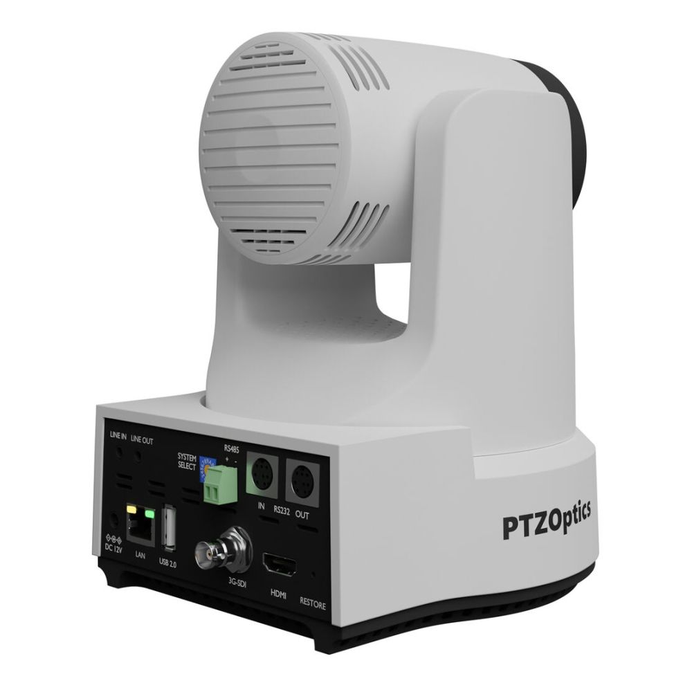 PTZOptics Link 4K, zoom ottico 20x, bianco