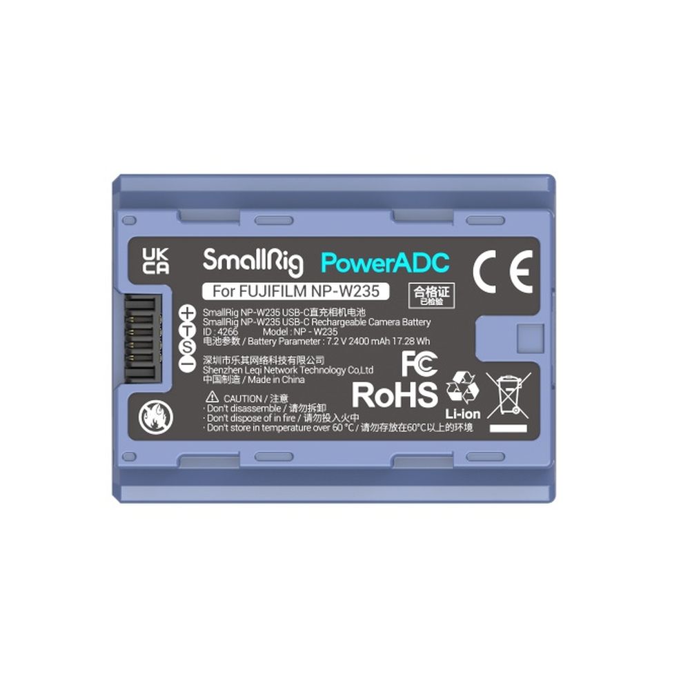 SmallRig NP-W235 4266 Batteria per fotocamera ricaricabile USB-C