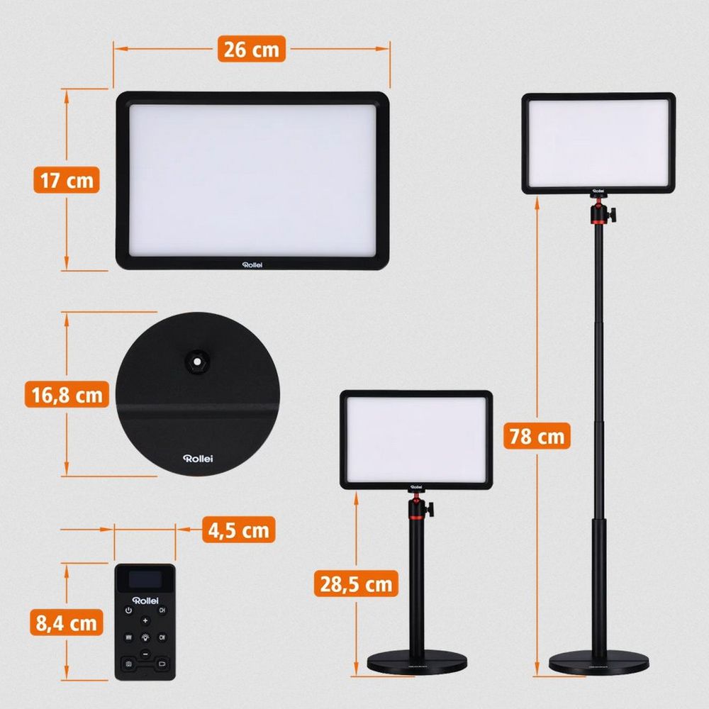 Rollei LUMIS Key Light Pro luce LED in streaming, 192 LED