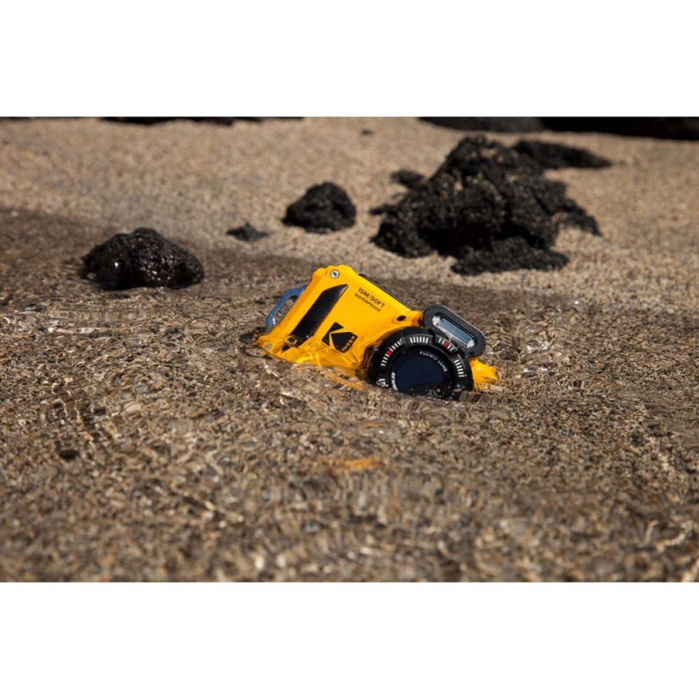 Kodak Waterproof WPZ-2 geel 4x zoom, WiFi + extra accu + 16GB geheugenkaart OUTLET 