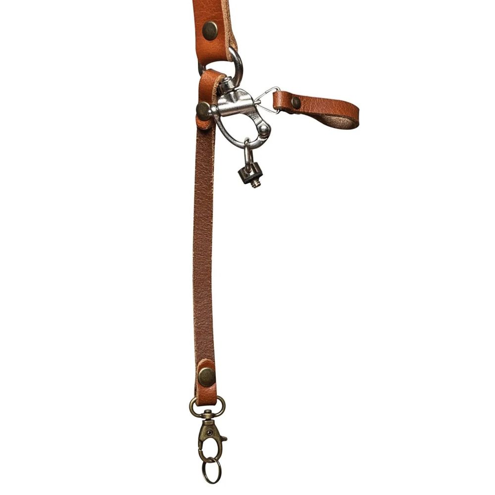 The Hantler Tracolla per fotocamera Cognac / Ottone, normale