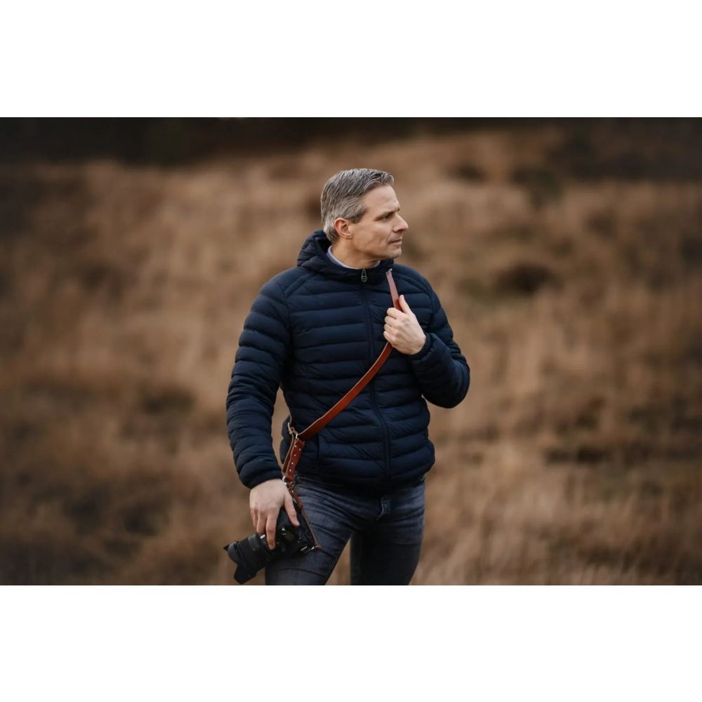 The Hantler Tracolla per fotocamera Cognac / Ottone, normale