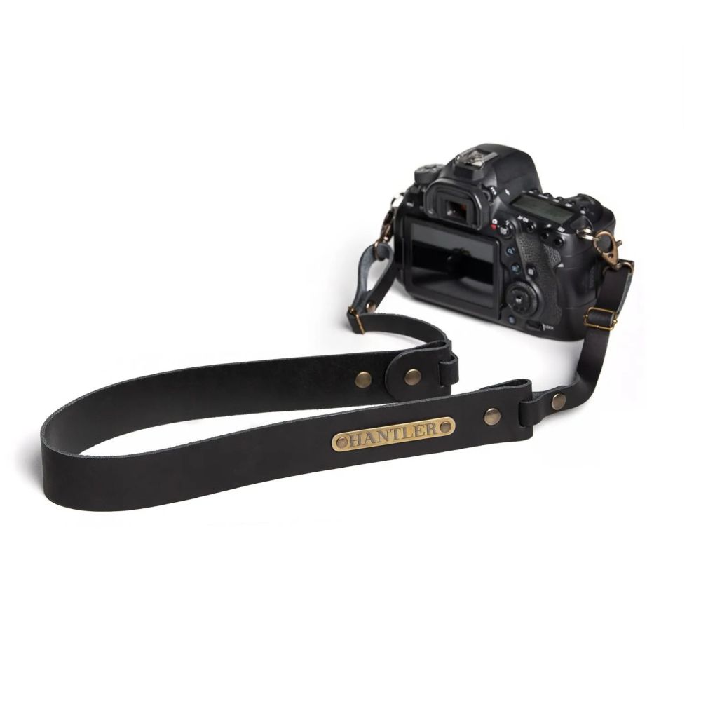 The Hantler La tracolla per fotocamera Classic nera / argento antico