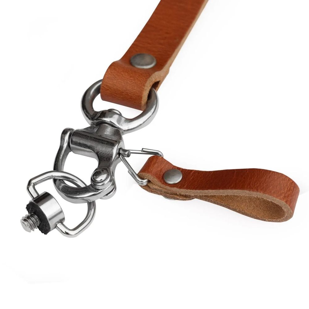 The Hantler Il cinturino da polso - Cognac / Argento a sgancio rapido