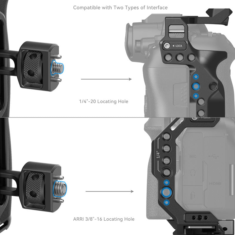 SmallRig 4346 Side Handle con Two-in-One Locating Vite