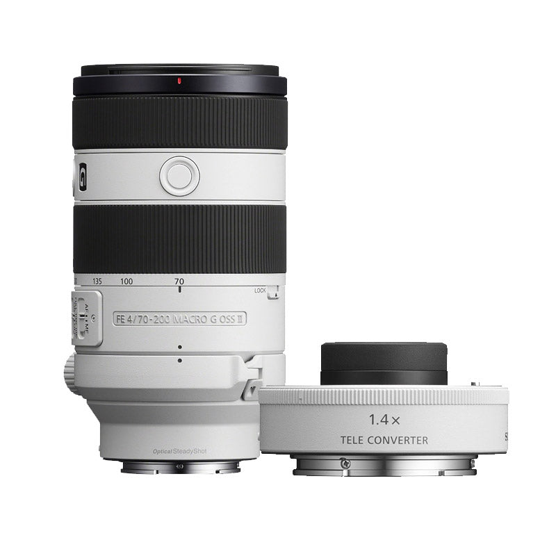 Sony FE 70-200mm f/4.0 G OSS II + Sony E-Attacco 1.4x Teleconvertitore