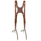 The Hantler Imbracatura per doppia fotocamera Cognac / Argento antico, Regular