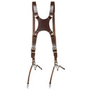 The Hantler Imbracatura per doppia fotocamera Brandy / Argento antico, grande