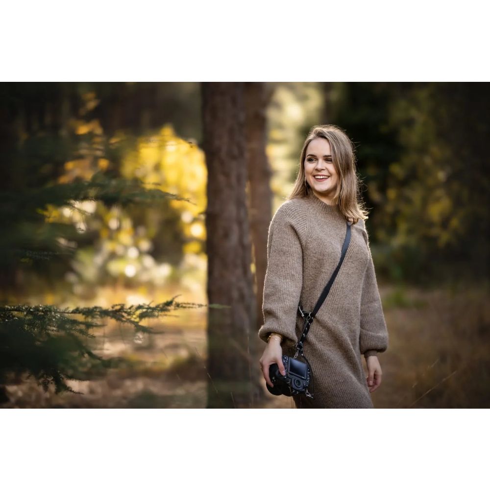 The Hantler Tracolla per fotocamera nera/ottone, grande