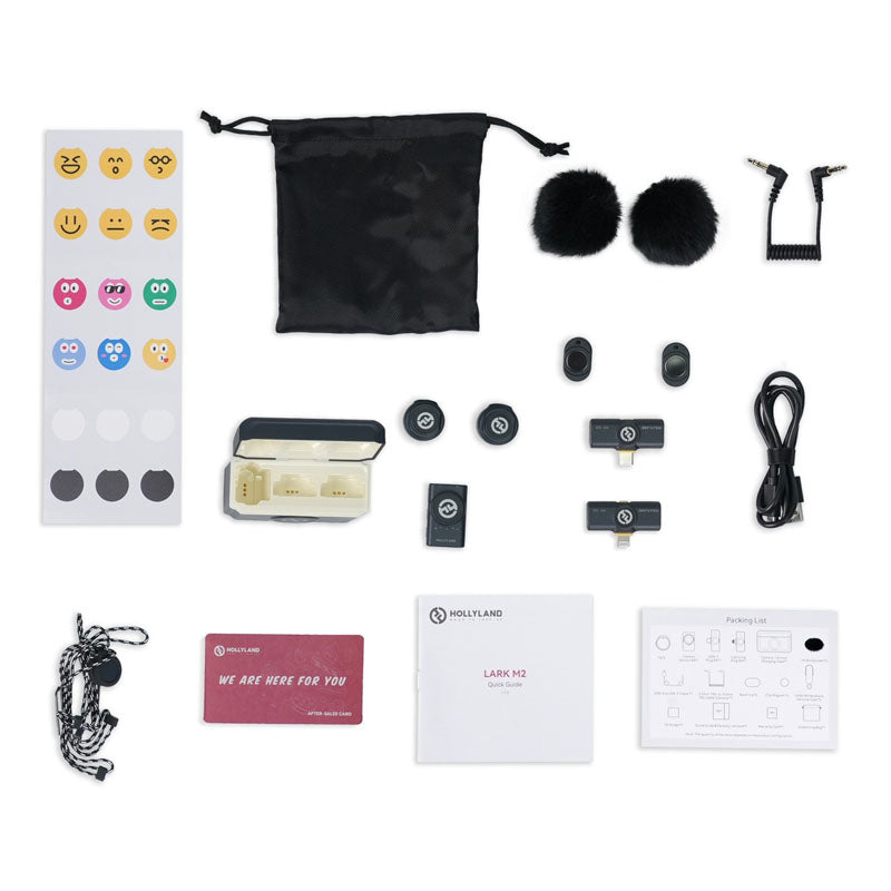 Microfono Lavalier Wireless Hollyland LARK M2 Combo Duo - Antracite Lucido
