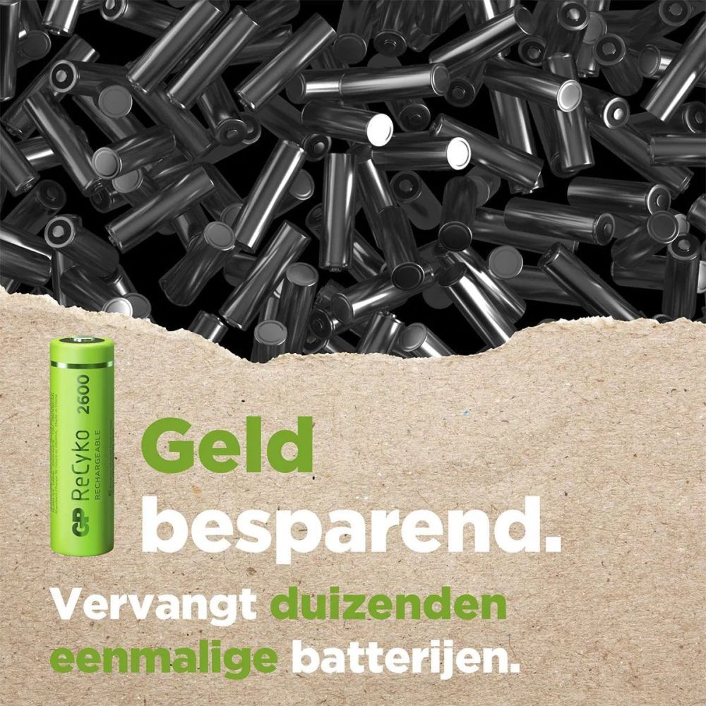 GP NiMH ReCyko AA 2600mAh 1,2V wiederaufladbar, 4 Stück