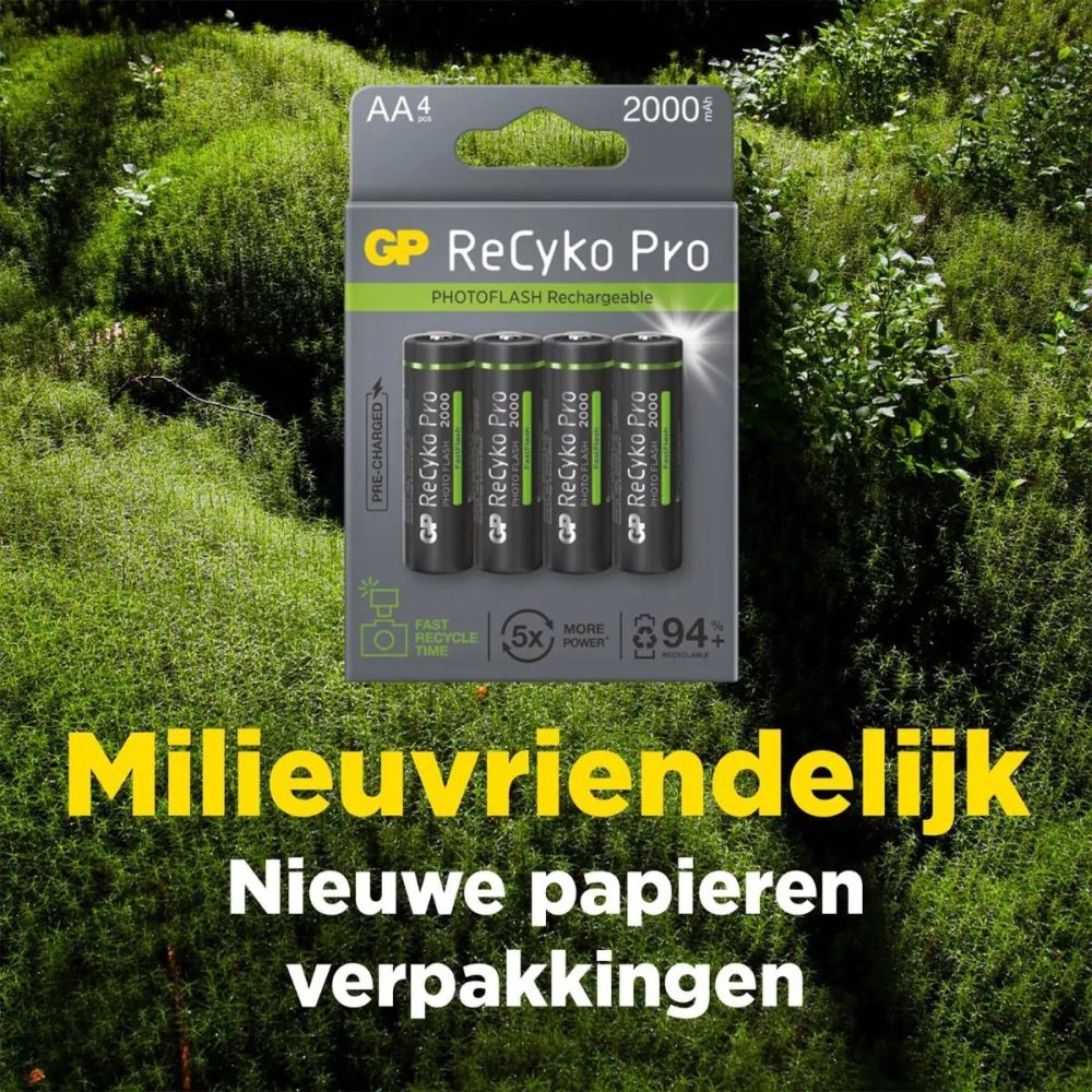 GP Photoflash 2000mAh ricaricabile, 4 pezzi