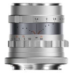 Thypoch Full-frame Simera 28mm f/1.4 per attacco Fujifilm X, argento