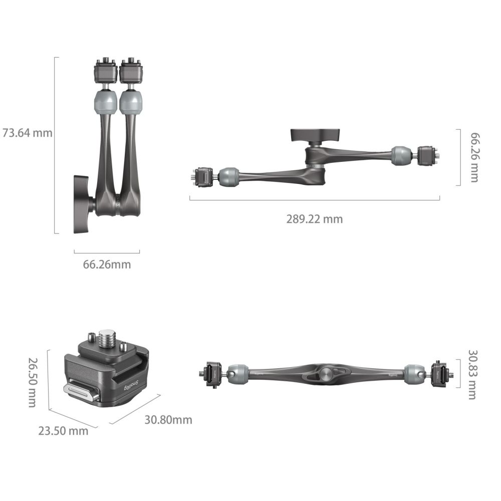 SmallRig HawkLock H21 Braccio magico per rosette a sgancio rapido (11") 4489