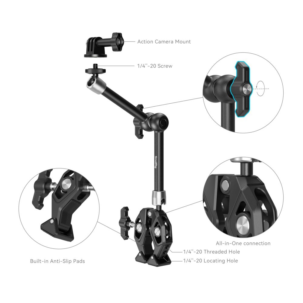 SmallRig Morsetto a forma di granchio con braccio magico 4454