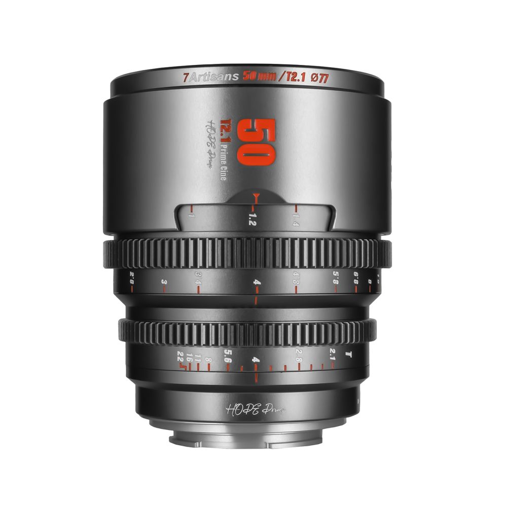 7artisans 50mm T2.1 Sony (E-Attacco) Grigio Titanio