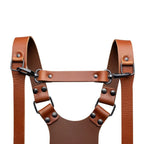 The Hantler Tracolla Cognac / Argento vecchio, grande 33 cm
