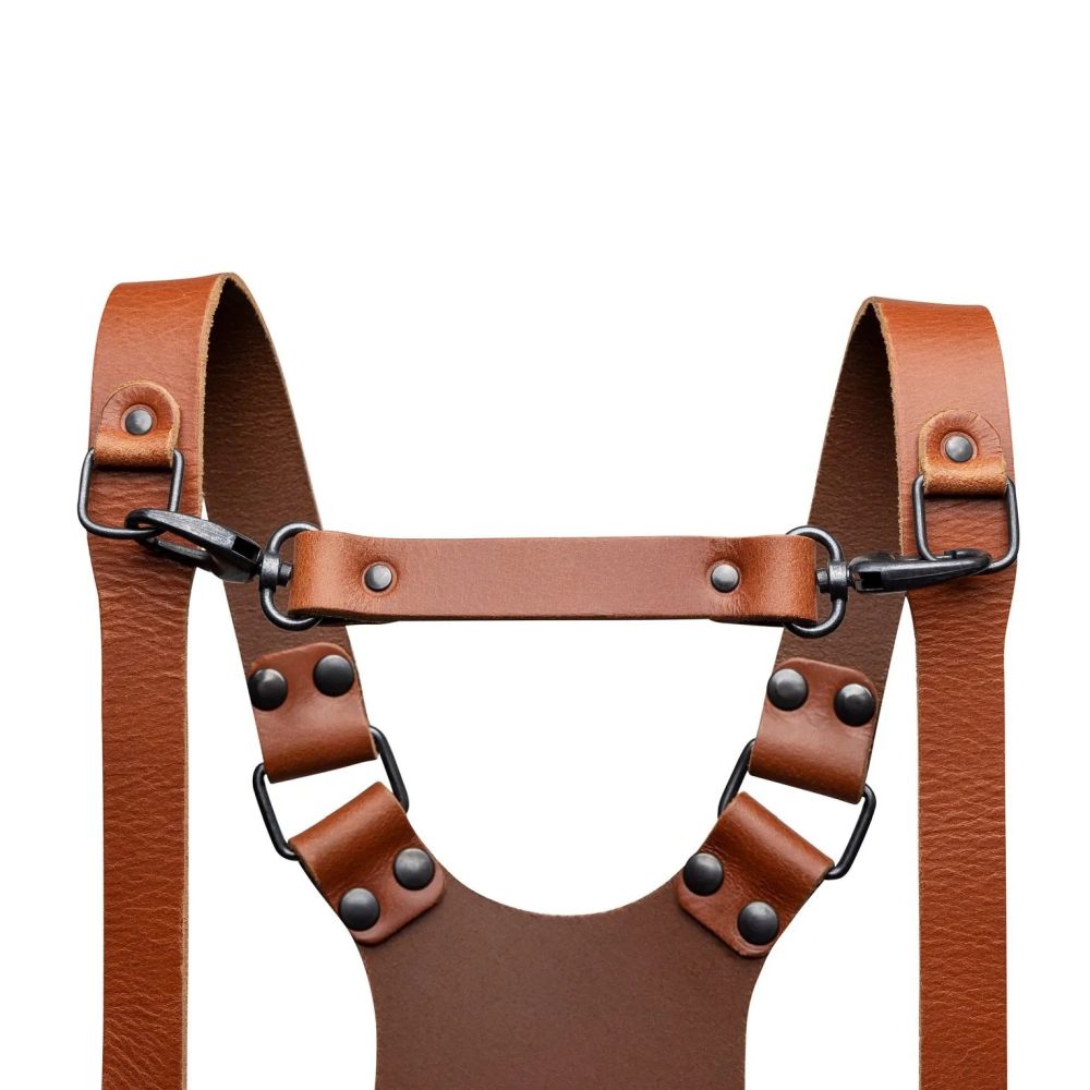 The Hantler Tracolla Cognac / Argento vecchio, grande 33 cm