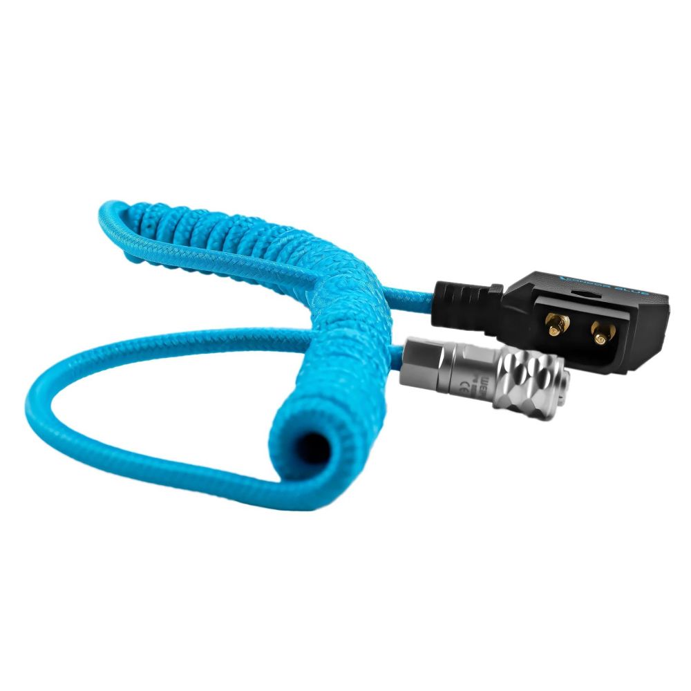 Kondor Blue Cavo di alimentazione arricciato blu da D-Tap a BMPCC 6K/4K per Blackmagic, blu